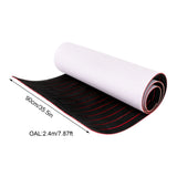 EVA Foam Faux Teak Mat – Anti-Skid Boat Deck Mat, Self-Adhesive Marine Floor Carpet 240×90cm (Black)