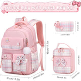 3-Piece Girls Backpack Set – Cute School Bags for Kindergarten, Elementary & Middle School | Includes Backpack, Lunch Bag & Pencil Case