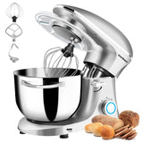 6 QT Electric Stand Mixer – 660 W Tilt-Head Food Mixer with 6-Speed, Dough Hook, Whisk & Dishwasher-Safe Bowl