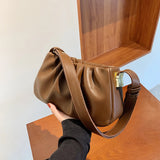 Women’s PU Leather Ruched Cloud Clutch – Small Messenger Shoulder Bag with Adjustable Strap, Fashion Crossbody Purse for Travel