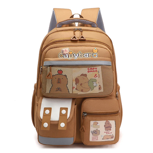 Adorable Kawaii Capybara Cartoon Backpack – Spacious & Lightweight Daypack