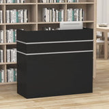 🪑 Modern Reception Desk – Wooden Computer Desk with 3 Drawers, 1-Door Storage Cabinet & Hutch Shelf for Office & Study