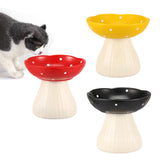 Mushroom Raised Cat Bowl – Elevated Food & Water Dish with Anti-Overturning Stand for Neck Protection