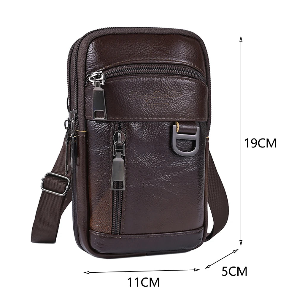 Men’s Stylish Waterproof Leather Crossbody Bag – Lightweight Simple Shoulder Sling Bag for Travel, Outdoor & Daily Fashion
