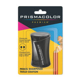 Handheld 2-Hole Dual Blade Pencil Sharpener – Translucent Black Body for School & Art Supplies