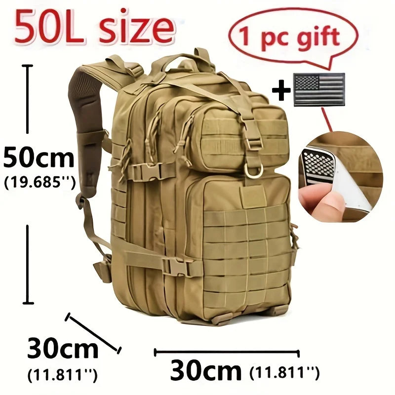 Multifunctional Waterproof Hiking Backpack – Durable Nylon Outdoor Storage Bag | Portable 40–50L Sports & Camping Pack