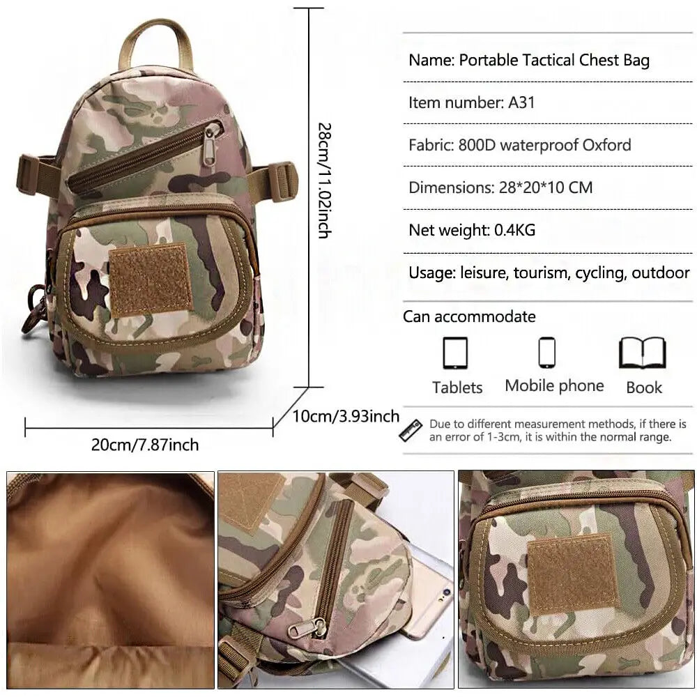 Tactical Sling Backpack for Men – Military MOLLE EDC Rover Shoulder Bag