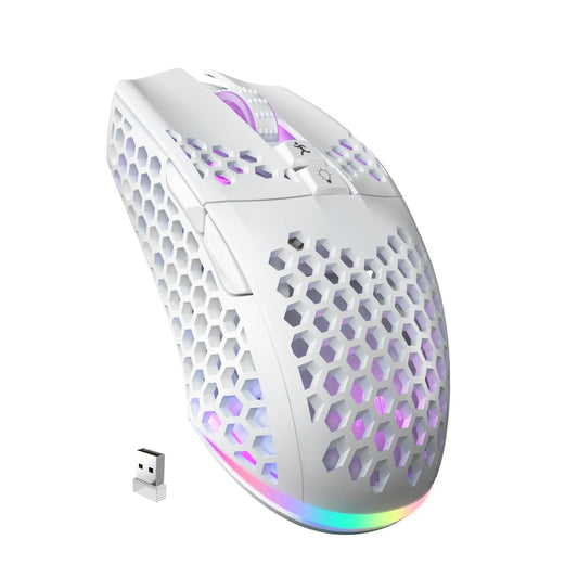SM600 3-Mode Wireless Gaming Mouse – Ergonomic Rechargeable Mouse with Zero Latency, Macro Software & Adjustable DPI