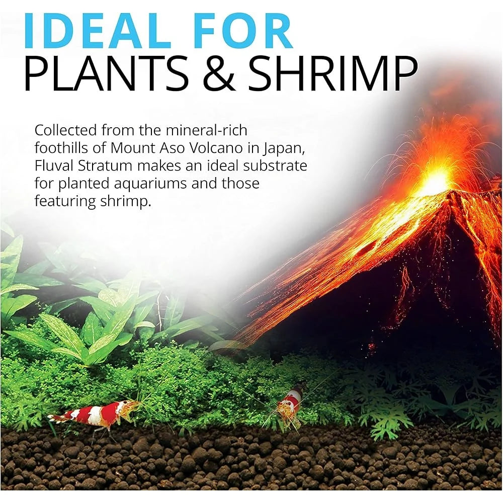 AquaTerra Volcanic Aquarium Substrate – 8.8 lb Plant-Growth Soil for Freshwater Tanks & Shrimp Habitats