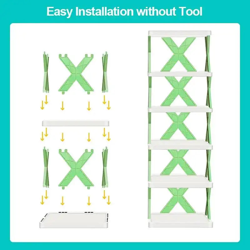 Shoe Organizer Rack – Multi-Layer, Detachable, Space-Saving Shelf for Home Use - PulinGO