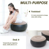 Inflatable Plush Sofa Bed & Foldable Footrest Lounge Chair – Outdoor & Indoor Portable Lazy Daybed with Feet Bench 🛋️