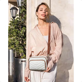 CHOLISS Quilted Vegan Leather Crossbody Bag – RFID Travel Purse with Built-In Wallet & Elegant Shoulder Design for Women