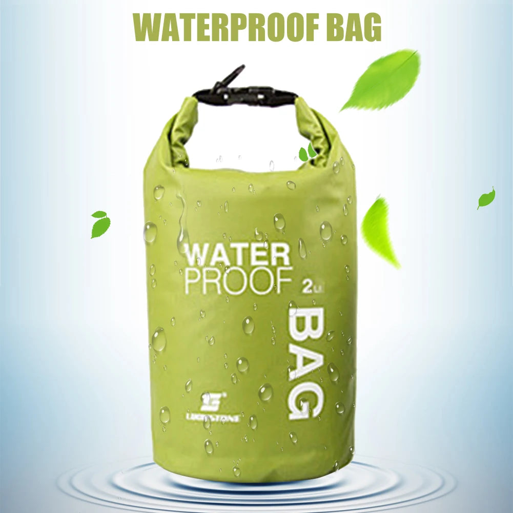 2L waterproof drifting dry bag – PVC mesh floating swimming bag with phone pouch for outdoor swimming, kayaking & travel