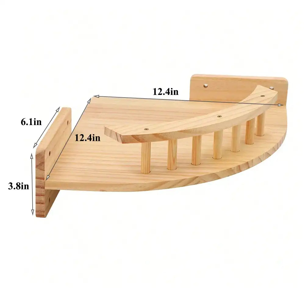 Cat Climbing Shelf – Wall-Mounted Four-Step Stairway with Sisal Scratching Post, Tree Tower Platform for Jumping & Climbing Pet Furniture