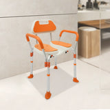 Height-Adjustable Shower Chair with Backrest & Armrests – Bath Seat for Seniors, Pregnant Women & Disabled Individuals