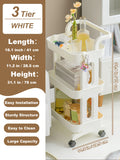 Multi-Layer Rolling Storage Cart with Wheels – Floor-to-Floor Kitchen Bedroom Bathroom Rack