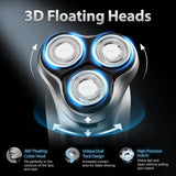Sejoy 3D Rotary Electric Shaver – Wet & Dry Rechargeable Beard Grooming for Men & Gift-Perfect