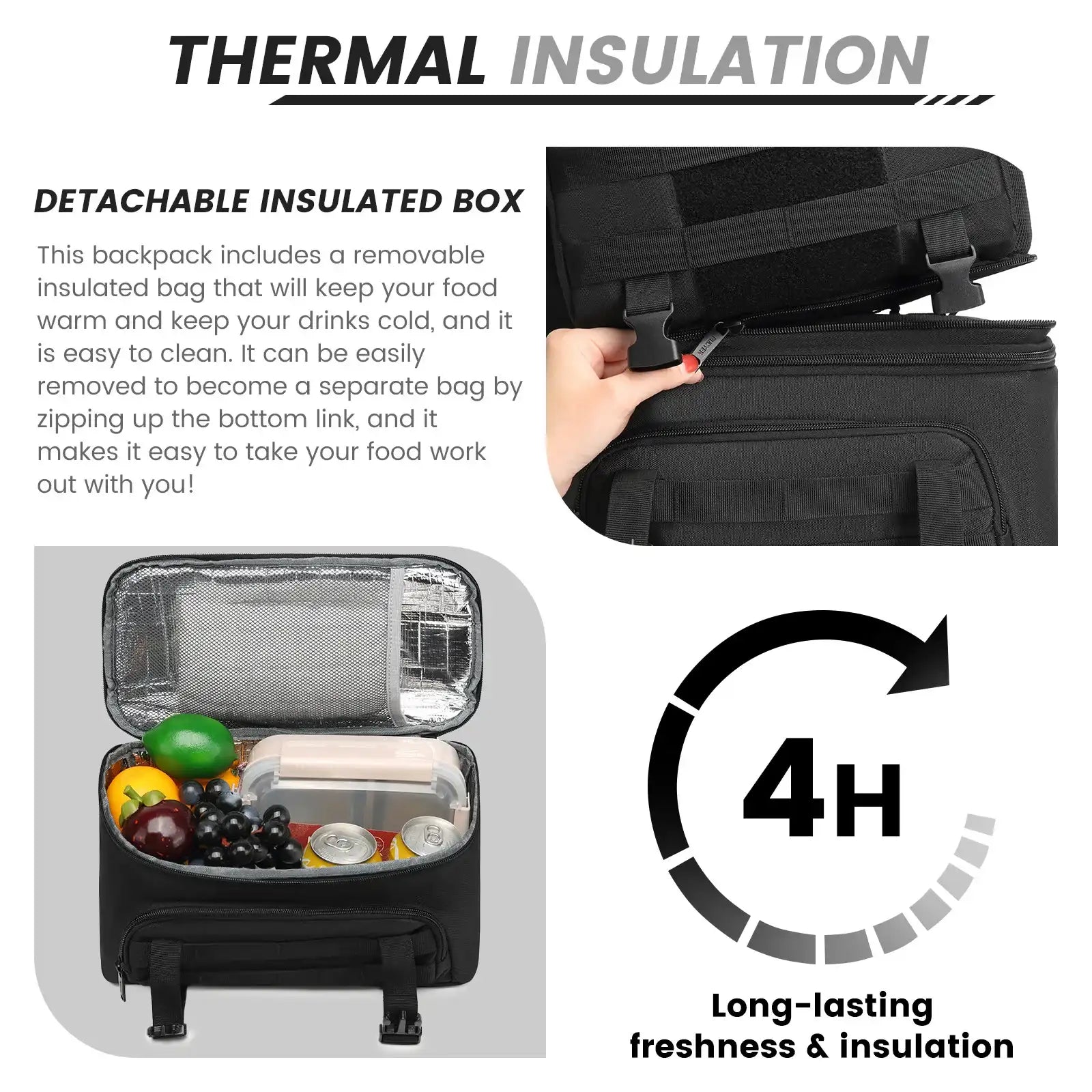 “Insulated Cooler Backpack Lunch Bag – Waterproof 15.6″ Laptop Travel Cooler”