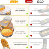 14-in-1 Multifunctional Vegetable Chopper with Stainless Steel Blades & Draining Container