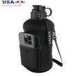 Half-Gallon / 68 oz Reusable Water Bottle with Neoprene Sleeve & Carry Strap – Large Capacity Portable Jug for Adults