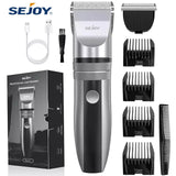 Sejoy Professional Electric Hair Trimmer – Cordless Men’s Hair Clipper & Beard Trimmer with Stainless Steel Blades & Quiet Motor