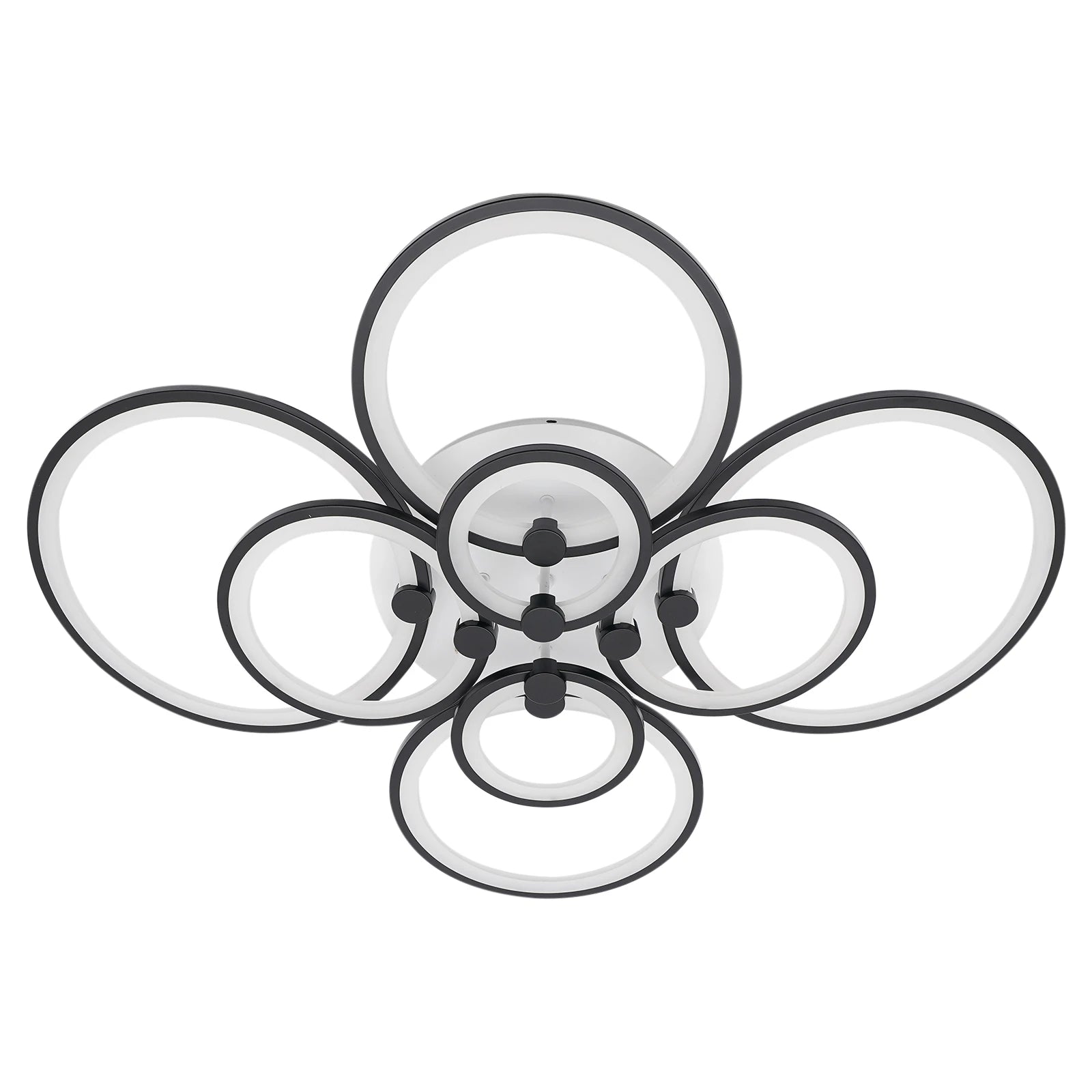 Modern 8-Head LED Ceiling Chandelier – Dimmable Pendant Light with Remote, Iron Base & Acrylic for Living Room 💡🏠