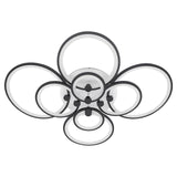 Modern 8-Head LED Ceiling Chandelier – Dimmable Pendant Light with Remote, Iron Base & Acrylic for Living Room 💡🏠