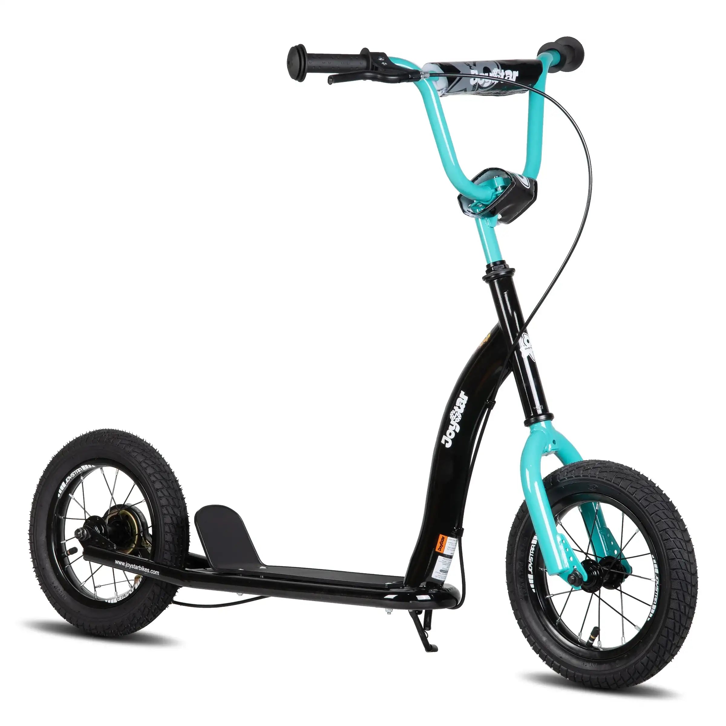 Joystar Kids Kick Scooter – Adjustable Handlebar, 12″ Inflatable Wheels, Rear Drum Brakes
