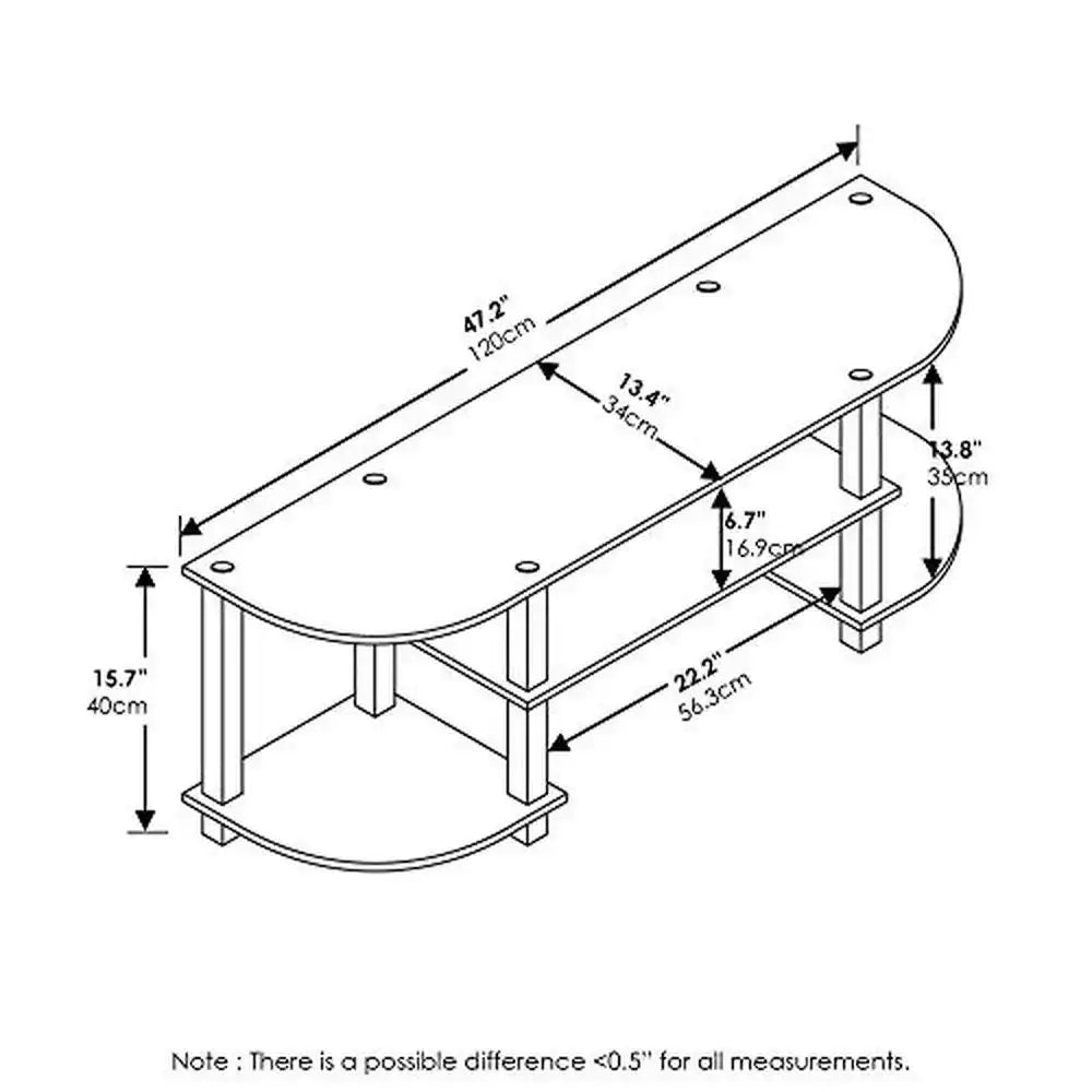 4-Tier Wooden TV Entertainment Center – Espresso/Black Finish Media Stand for Flat-Screen TVs