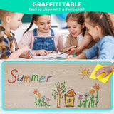 Kids Table & 6-Chair Set – Height Adjustable Multi-Activity Study & Craft Table for Children (Ages 2-10) 🖍️