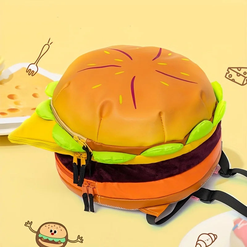 Large Capacity Novelty PU Leather Backpack – Lightweight School Bag, Cute Creative Travel & Commuter Backpack