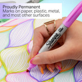 Glam Pop Permanent Markers 12-Pack – Fine Point Waterproof & Quick-Dry for Art, School & Office