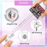 ✨ Funny “Sorry That’s Above My Pay Grade” Badge Reel – Silver Glitter Retractable ID Holder with Alligator Clip