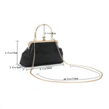 Elegant Chain Clutch Bag – PU Leather Top Handle Purse with Metal Buckle for Cocktail Party & Evening Events ✨👜