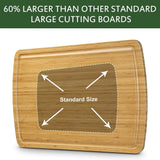 Large Bamboo Cutting Board 30"x20" – Extra-Large Wooden Chopping Board with Juice Groove & Stove Top Cover 🪵🍽️