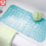Non-Slip Pebblz Bath Mat – Flexible Bathroom Shower Mat with Suction Cups & Fast Drainage Design