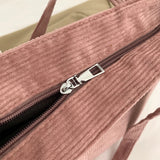 Women’s Corduroy Handbag – Large Capacity Satchel Shopping Bag (Multifunctional)