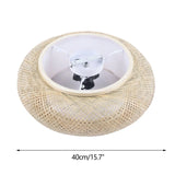 40cm Bamboo Wicker Rattan Ceiling Light – Asian Art Flush Mount Pendant Lamp, Handcrafted Boho Lighting (110V)