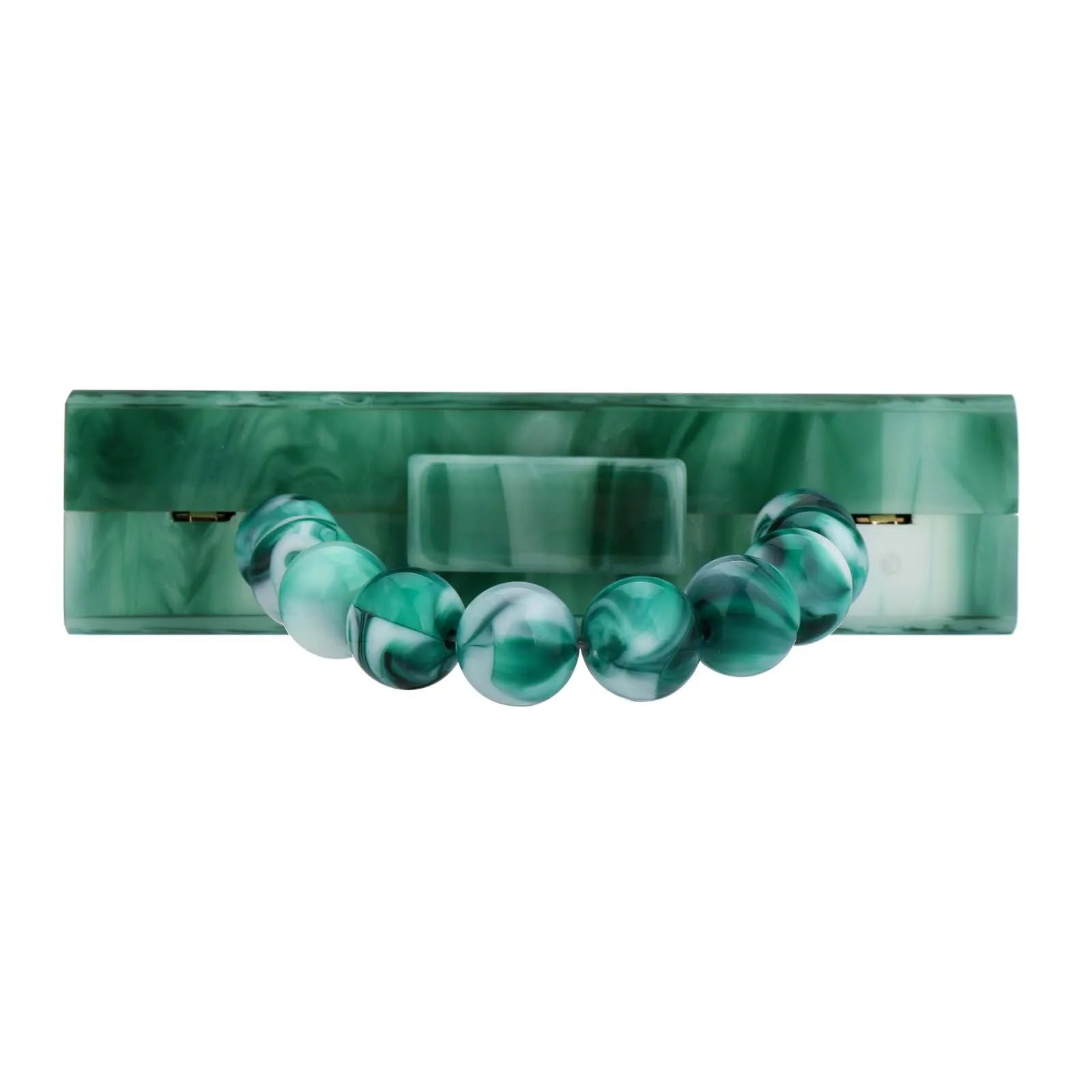 Women Beading Handbag Marble Acrylic Luxury Box Clutch – Evening Bag with Chain Shoulder Strap for Wedding, Party & Dinner Dress