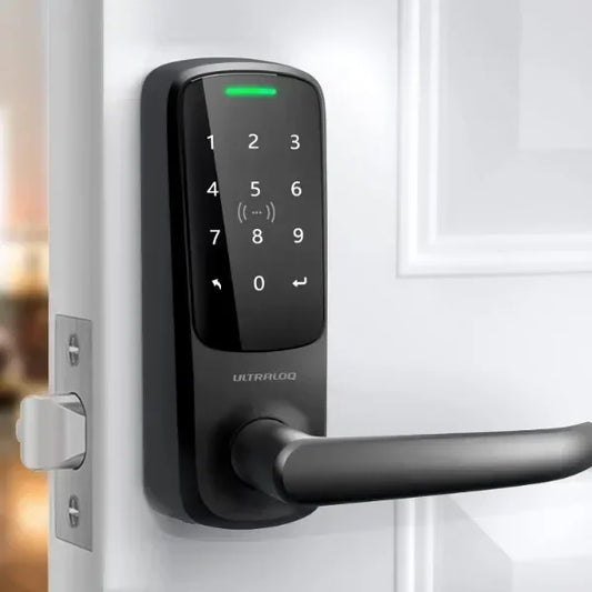 Latch 5 Built-in WiFi Smart Lock – NFC & 5-in-1 Keyless Entry Lever with Touch Digital Keypad