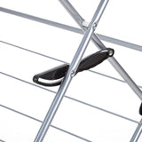 3-Tier Indoor & Outdoor Portable Clothes Drying Rack – Collapsible Laundry Air-Dryer with 69 ft Hanging Space (Silver Finish)