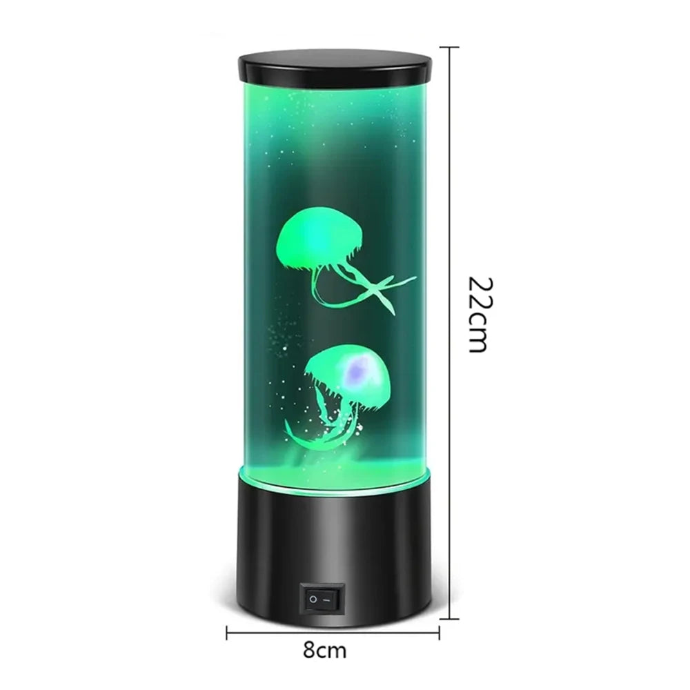 Kantutoe LED Jellyfish Lava Lamp — 7-Color Ocean Mood Light for Bedroom / Desk Decoration