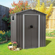 5 × 3 × 6 FT Metal Outdoor Storage Shed – Waterproof Garden Tool Shed with Side Window & Lockable Door