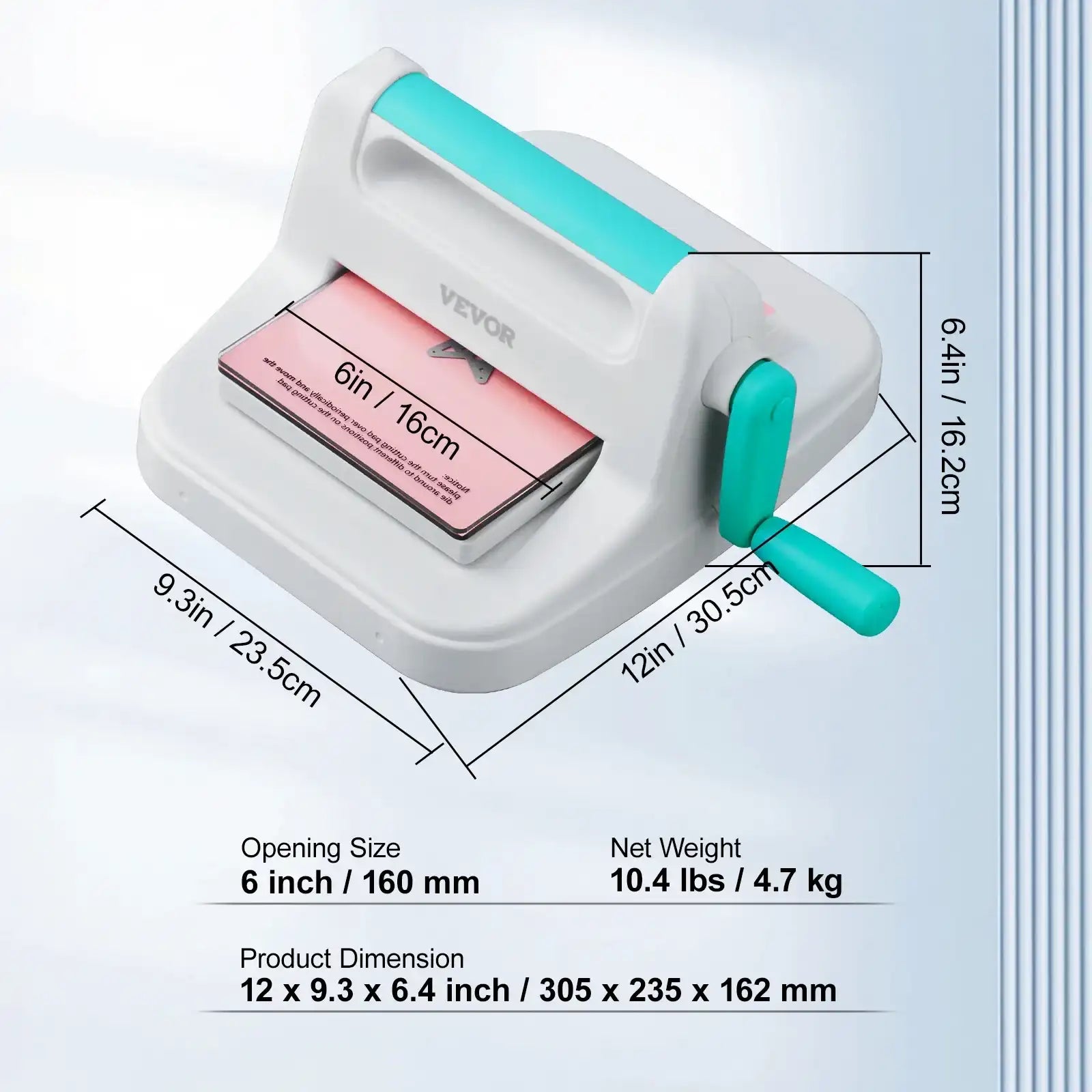 VEVOR Manual Die Cutting & Embossing Machine (6"–9") – Mini Scrapbooking & DIY Card Craft Tool