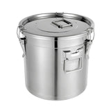 21 L Stainless Steel Large Capacity Food Storage Bin – Airtight Rice & Grain Container with Silicone Seal & Lock Clips