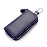 Genuine Leather Keychain Men Women Key Holder Organizer Pouch Cow Split Car Key Wallet Housekeeper Key Case Mini Card Bag