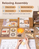 “Robotime Rolife Sunset Carnival Music Box – 3D Wooden Puzzle Ferris Wheel with Lights, DIY Home Decoration & Gift”