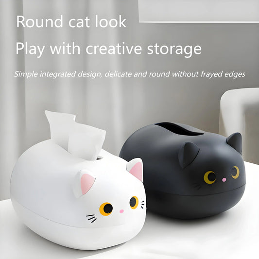 Elegant Cartoon Design Multi-Functional Tissue Box Holder with Toothpick Slot – Living Room / Kitchen / Bathroom