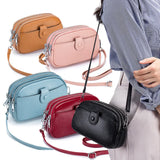 Women’s Genuine Leather Crossbody & Shoulder Bag – Large Capacity Zipper Wallet & Mobile Phone Bag with Adjustable Strap