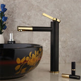 Gold-Plated Deck-Mounted Basin Faucet Mixer – Long Spout Chrome Polish